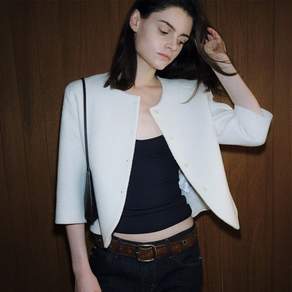 108파운드 [사이즈추가]Simply Boucle Jacket_Ivory