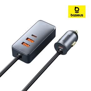 베이스어스 차량용 PPS 2U 2C 멀티 익스텐션 코드 고속 충전기 120W