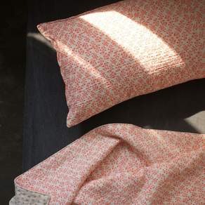 봄봄패브릭스 orange plant pillow CASE 케이스 거즈 베개