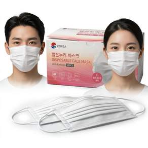 맑은누리 숨쉬기 편한 국산 덴탈 마스크 3중 MB필터 두꺼운 일회용 마스크