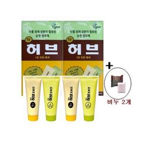동성제약 허브포비건 칼라크림 70g-2세트 옻 타지 않는 허브 염색약 허브 비건 스피디 칼라크림(아모레 비누 증정)