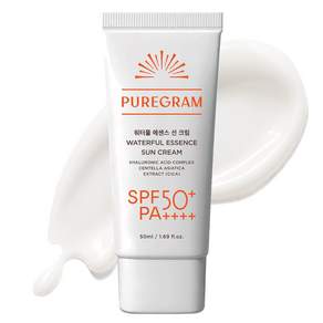 1등 수분 선크림 퓨어그램 SPF50+ PA++++ 눈시림 없는 백탁현상 없는 수분 선세럼