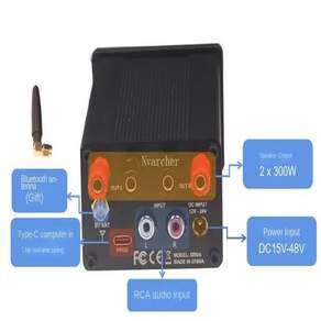 Nvarcher 블루투스 5.0 HIFI 오디오 앰프 듀얼 채널 스테레오 20 세그먼트 EQ DSP 튜닝 모듈 TPA3255 300W
