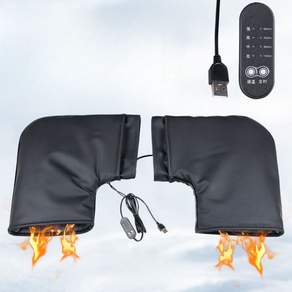 오토바이 열선 토시 보호 핸들 방한 발열 온도 온열 두꺼운 그립 블랙 USB 전기 열선