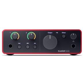 포커스라이트 스칼렛 솔로 4세대 USB 오디오 인터페이스 오인페 레코딩 Focusrite Scarlett Solo4