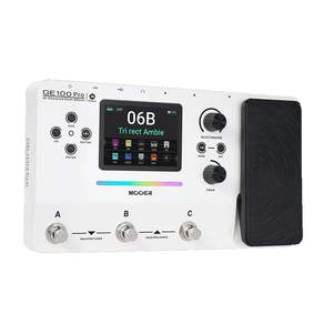 MOOER GE100 Pro / GE100 Pro Li AI 스마트 기타 멀티이펙터 내장 배터리 블루투스 OTG 녹음 IR/NAM 지원 입문용 전자기타 효과기