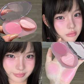 차차앤코 하트모찌 블러셔 하트퍼프 촉촉 크림 볼터치 물광 글로우 과즙팡 치크