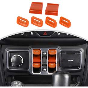 체로카 6PCS 윈도우 스위치 버튼 및 컨트롤 커버 트림 키트 Jeep Wrangler JL JLU Gladiator JT 2018-2026용 실내 액세서리