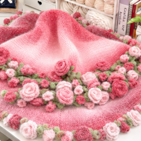 [숩니공방] 코바늘 DIY 플라워 블랭킷 만들기 (120cm 꽃 담요)