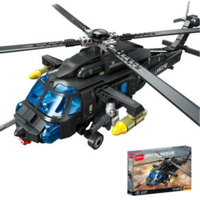 Wakku 밀리터리 레고호환블럭 UH-60 블랙 호크 헬기 소장급 비행기 장난감