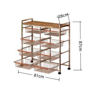 트롤리 선반 이동식 다단 서랍 수납선반 거실 주방 가정용 다용도 수납장