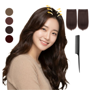 홀덴 자연스러운 옆머리 볼륨 헤어피스 가발+꼬리빗