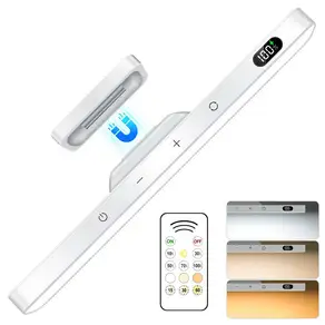 LED 터치 테이블 램프 마그네틱 데스크 램프 내장 2500mAh 배터리 독서 캐비닛 거울 침대 옆 충전식 야간 조명