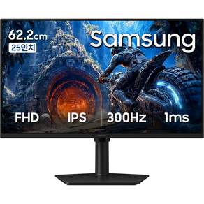 삼성전자 오디세이 G4 IPS 300Hz FHD 게이밍 컴퓨터 모니터 피벗 S25HG400
