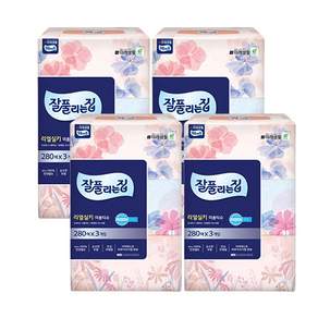 잘풀리는집 리얼실키 미용티슈 280매 x 3입 4팩