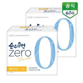 순수한면 생리대 제로 롱라이너 20P x 2팩