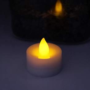 LED 초 미니 촛불 조명 전자 양초 티라이트 캔들, 화이트, 1개, 화이트