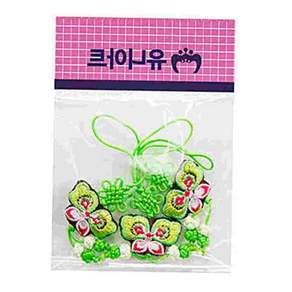 완자몰 전통 나비 매듭 연두색 3개입 X5개 DIY 만들기 재료