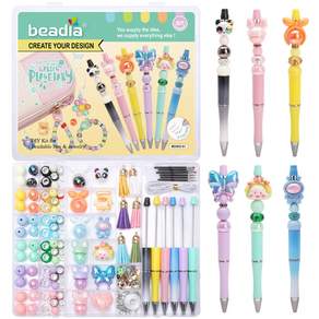 볼펜 꾸미기 세트 DIY 볼펜 꾸미기 재료 및 액세서리 키트