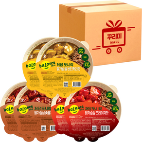 (꾸리미) 저당 도시락 3종세트(버터커리맛 290g x 2개+슻불치킨맛 277g x 2개+크레이지핫 280g x 2개)