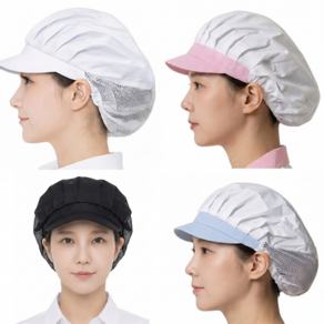 맘스24 통풍 주방 화이트 다용도 위생모 조리 모자