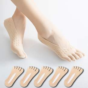 올라이프지 여자 메쉬 발가락 양말 덧신 여름용 스니커즈 5켤레