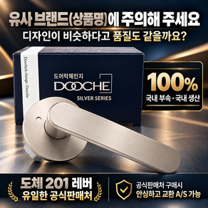 국산 항균 도체 201 녹 변색없는 니켈무광 버튼잠금 방문손잡이 레버 도어락 시공편리
