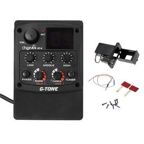 체럽 G-Tone GT-6 어쿠스틱 기타 프리앰프 피에조 픽업 3밴드 EQ 이퀄라이저 LCD 튜너 리버브 딜레이 코러스 와이드 이펙트 6.35mm