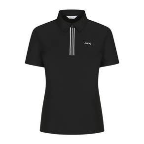핑 여성 단작 포인트 카라 반팔 티셔츠 (5colors)
