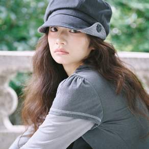 잇자바이브 여성 헌팅캡/베레모 BUTTON NEWSBOY CAP CHARCOAL IBC26UCA21CH