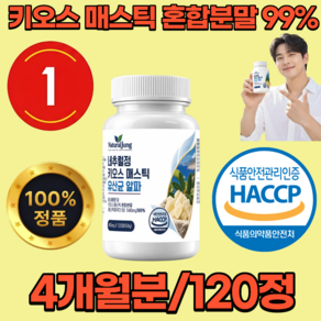 네추럴정 100% 정품 키오스 매스틱 검 유산균 알파 혼합 분말 식약청 인증 시설 제조