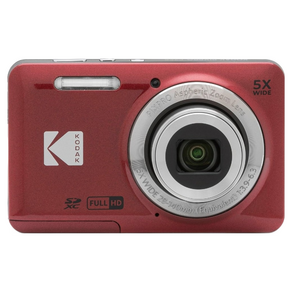 KODAK PIXPRO 사용하기 쉬운 Zoom FZ55-RD 16MP 디지털 카메라 5배 광학 줌 광각 28mm 2.7인치 LCD 화면(빨간색)