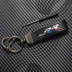 S1000RR S1000R S1000XR 로고 엠블럼 오토바이 탄소 섬유 가죽 아연 합금 체인 화이버 열쇠 고리 액세서리