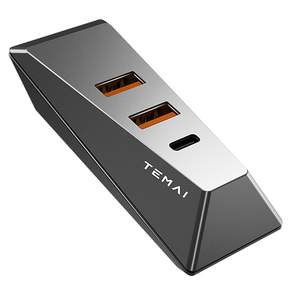TEMAI 테슬라 모델3 하이랜드 모델Y 주니퍼 모델YL 전용 글로브박스 USB 허브 확장 도킹스테이션 어댑터