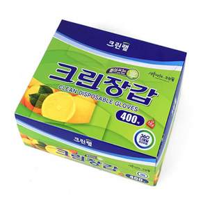 이샵 크린랲 크린장갑 위생 일회용 비닐장갑 중형 400매 크린랲위생장갑 위생비닐장갑 다용도위생장갑