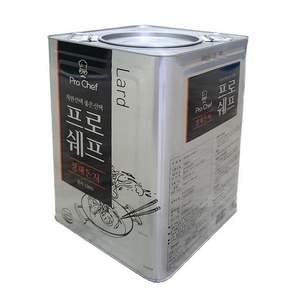프로라드 정제 돈지100% 13kg 중식 라드유 돼지기름