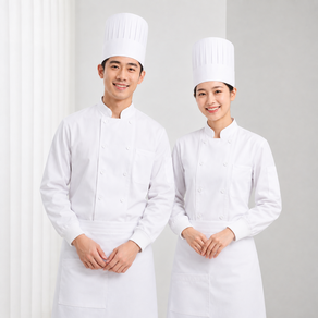 립코 조리기능사실기 조리복소매주름 앞치마 위생모