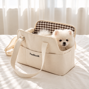 반려동물 이동가방 강아지 슬링백 고양이 캐리어 강아지 산책가방 아이보리/그레이