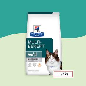 )당일발송( 힐스 캣 wd w/d 1.81kg 고양이 당뇨 멀티 베네핏 multi benefit chicken flavor