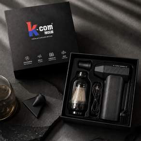 케이콤 4세대 무선 충전 에어건 세차용 캠핑용 조명 보조배터리 9800mah 드라이기노즐