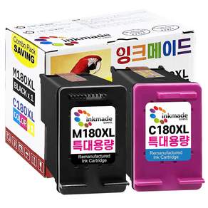 3배용량 INK-M180 INK-C180 XL 대용량 재생 잉크 세트 SL-J1660 SL-J1770FW SL-J1663 SL-J1665