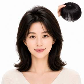 굿즈라이프 여성 인모 정수리 볼륨업 부분가발 머리숱 커버