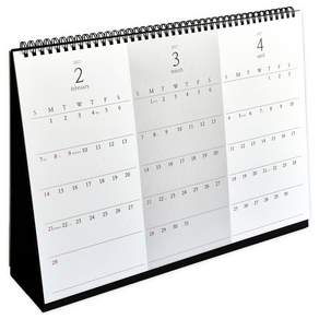 모뉴 2027 더베이직 2XL3 대형 B4 탁상 달력 3개월 (28년 2월까지)