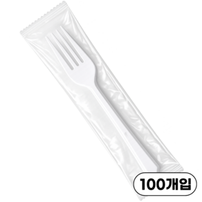 일회용 포크 개별포장 백색