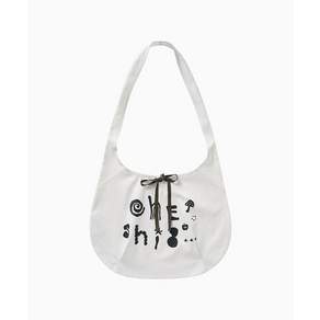 OHESHIO LIGHT COTTON HOBO BAG WHITE