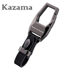 Kazama 자동차키링 자량용 열쇠고리 고급 가죽 쌍용 KGM 호환 아연 합금 스포츠 토레스 렉스턴 코란도 각인 키홀더 F232-S