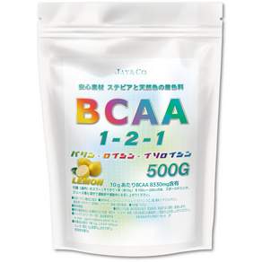 JAY&CO. 안심의 무첨가(합성 감미료·합성 착색료) BCAA 1-2-1 (레몬 500g)
