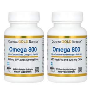 CGN 캘리포니아골드뉴트리션 오메가800 30정 피쉬오일 EPA DHA 1000mg 알티지 오메가3