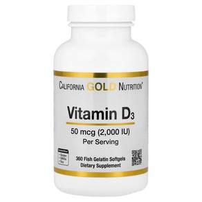 California Gold Nutrition Vitamin D3 2000IU 360정