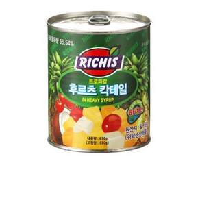 리치스 트로피칼 후르츠 칵테일 과일 통조림 화채 팥빙수재료 트로피컬 달달구리 과일빙수 급식용